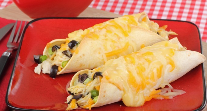 These Enchilada’s With A Cream Sauce, Chicken & Monterey Jack Cheese Are The Bomb!