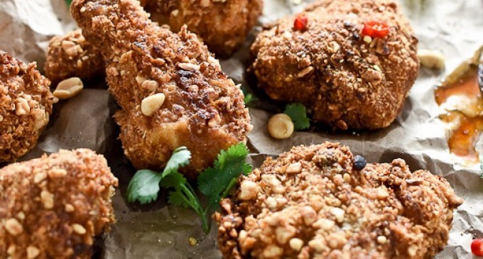 This Coconut Oil Fried Peanut Chicken With Thai Butter Takes Fried Chicken To A Whole New Level!